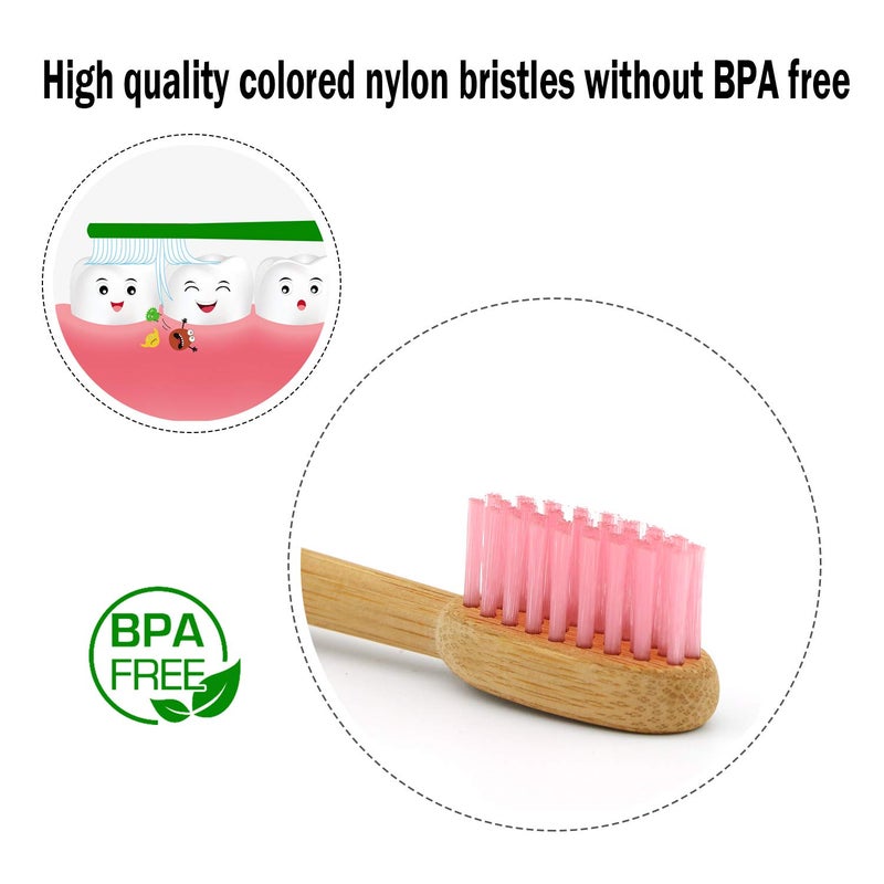 Virgin Forest Bamboo Toothbrush, Natural Eco Friendly Biodegradable Wood Toothbrushes, Vegan Organic Charcoal Tooth Brush, Pack of 6 - Image 4